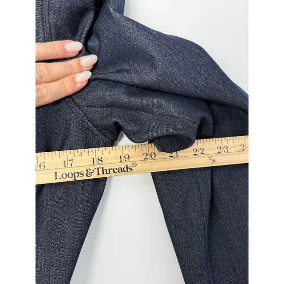 Caché Denim Trench Coat Women’s Small Y2K Glam Parisian Old Money - Picture 7 of 11